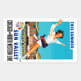 Sticker Rectangulaire Ce ~ Sun Valley d'été