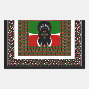 Sticker Rectangulaire Célébration du Kenya : Un accueil chaleureux au Ke