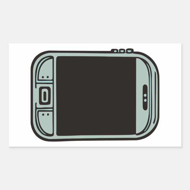 Sticker Rectangulaire cellulaire vintage (Devant)