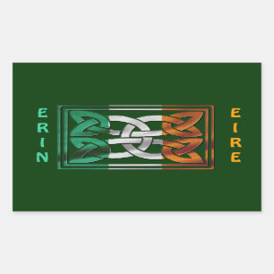 Sticker Rectangulaire CELTIC CLASSIQUE Collection Drapeau Irlandais