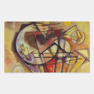 Sticker Rectangulaire Cercles Abstraits Kandinsky