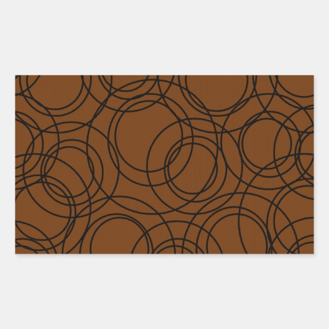 Sticker Rectangulaire Cercles Atomiques (Devant)