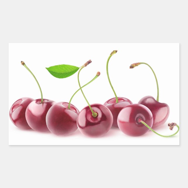 Sticker Rectangulaire Cerises d'affilée (Devant)