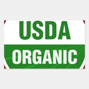 Sticker Rectangulaire Certificat biologique USDA