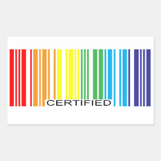 Sticker Rectangulaire Certifié Gay