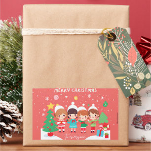 Sticker Rectangulaire C'est Kawaii Noël    