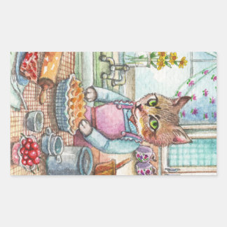 Sticker Rectangulaire C'est l'heure du gâteau