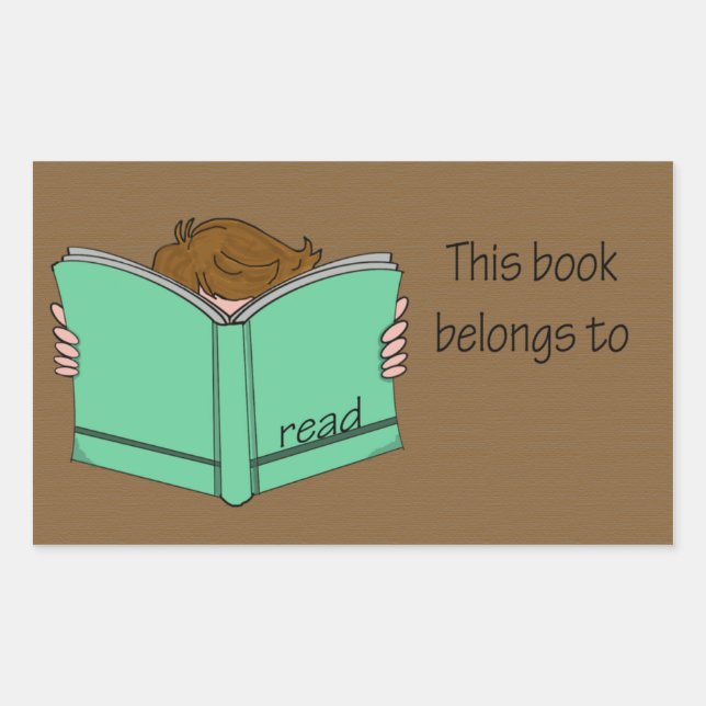 Sticker Rectangulaire C'est mon livre 1 (Devant)