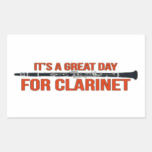 Sticker Rectangulaire C'est un grand jour pour Clarinet