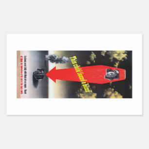 Sticker Rectangulaire Cet enfant a trouvé un aveugle