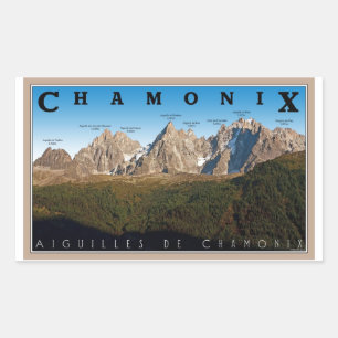 Sticker Rectangulaire Chamonix - Aiguille de Chamonix