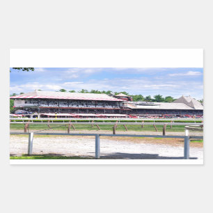 Sticker Rectangulaire Champ de courses de Saratoga et cour de Clare