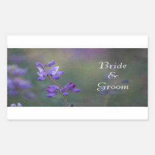 Sticker Rectangulaire Champ de mariée et de chambre de Lupine