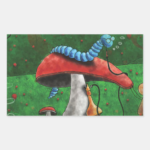 Sticker Rectangulaire Champignons magiques