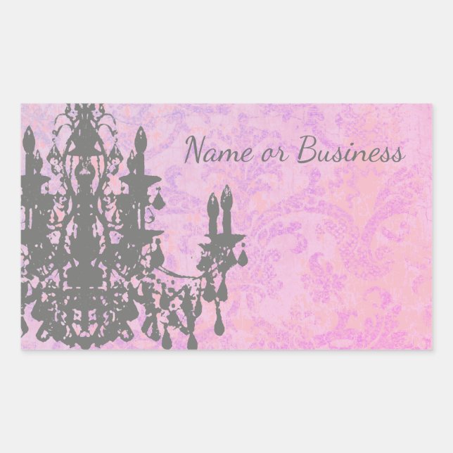 Sticker Rectangulaire Chandelier de coco - CHANGER DE COULEUR / FORME /  (Devant)