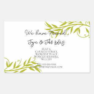 Sticker Rectangulaire Changement d'étiquette d'adresse