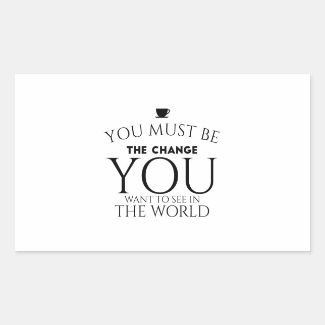 Sticker Rectangulaire Changer noir (Devant)