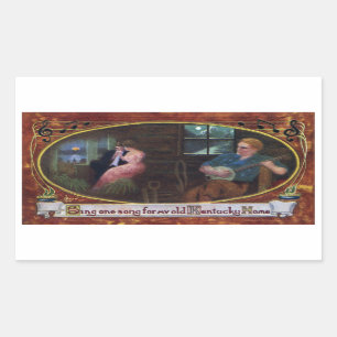 Sticker Rectangulaire Chantez une chanson pour ma vieille maison du