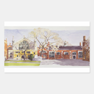 Sticker Rectangulaire Chapelle et auberge de Hall Lincoln