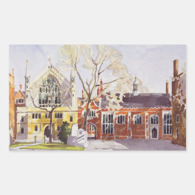 Sticker Rectangulaire Chapelle et Hall Lincoln's Inn (Devant)