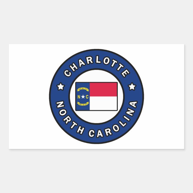 Sticker Rectangulaire Charlotte Caroline du Nord (Devant)
