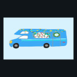 Sticker Rectangulaire Charming Christmas Camper Vintage RV Xmas<br><div class="desc">Autocollant personnalisable,  Ajoutez votre propre texte. Consultez ma boutique pour trouver des objets correspondants comme des cartes,  du papier d'emballage et des étiquettes cadeaux et d'autres modèles ou faites-moi savoir si vous voulez quelque chose de personnalisé.</div>