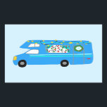Sticker Rectangulaire Charming Christmas Camper Vintage RV Xmas<br><div class="desc">Autocollant personnalisable,  Ajoutez votre propre texte. Consultez ma boutique pour trouver des objets correspondants comme des cartes,  du papier d'emballage et des étiquettes cadeaux et d'autres modèles ou faites-moi savoir si vous voulez quelque chose de personnalisé.</div>