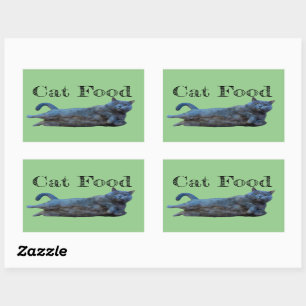 Sticker Rectangulaire Chat britannique Shorthair Kitty assis de côté