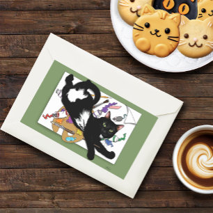 Sticker Rectangulaire Chat noir de l'artiste
