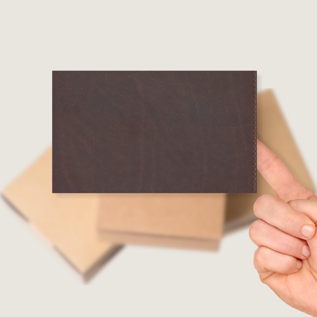 Sticker Rectangulaire Châtaigne foncé Brown Faux Cuir (Créateur téléchargé)