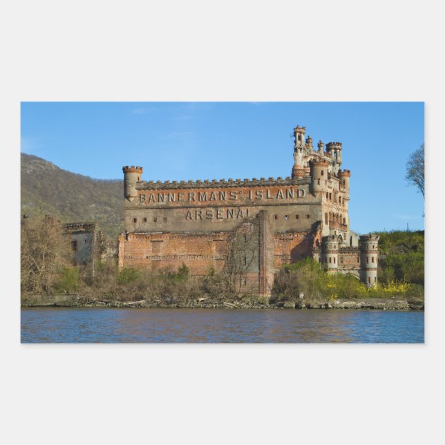 Sticker Rectangulaire Château de Bannerman (Devant)