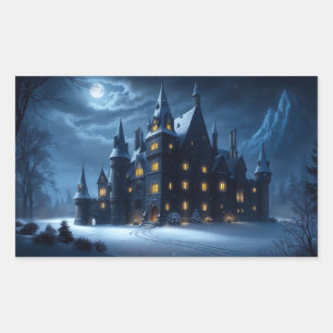 Sticker Rectangulaire Château de la nuit froide Hollow