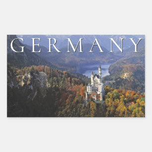 Sticker Rectangulaire Château de Neuschwanstein   Allemagne, Bavière