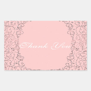 Sticker Rectangulaire Château Royal Rose Goldée Fée Conte de Fées Prince