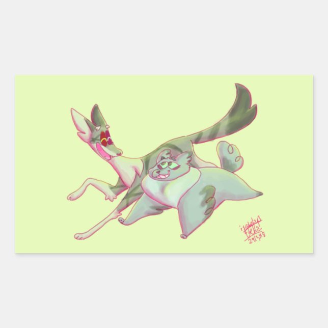 Sticker Rectangulaire Chats guerriers - Ivypool et Dovewing (Devant)