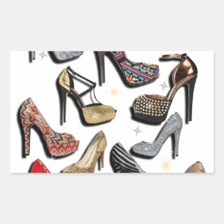 Sticker Rectangulaire Chaussure collage haut talon Sparkle Fashion Pompe
