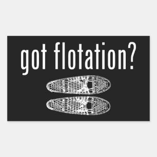 Sticker Rectangulaire Chaussures à neige flottantes