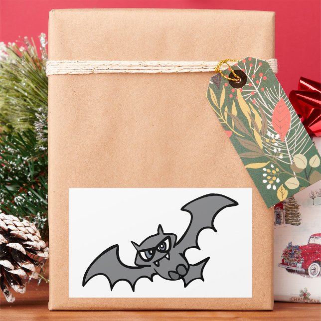 Sticker Rectangulaire Chauve-souris vampire maléfique Kawaii effrayant (Créateur téléchargé)