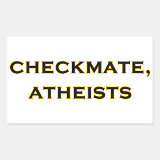 Sticker Rectangulaire Checkmate, athées