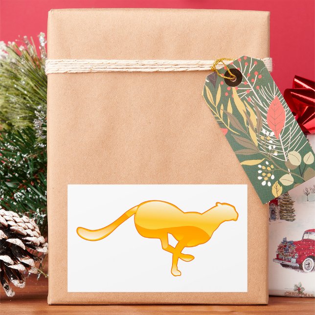 Sticker Rectangulaire Cheetah Running (Créateur téléchargé)