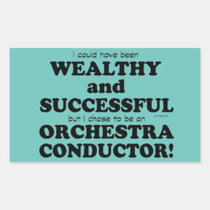 Sticker Rectangulaire Chef d'orchestre riche et efficace Rectangul