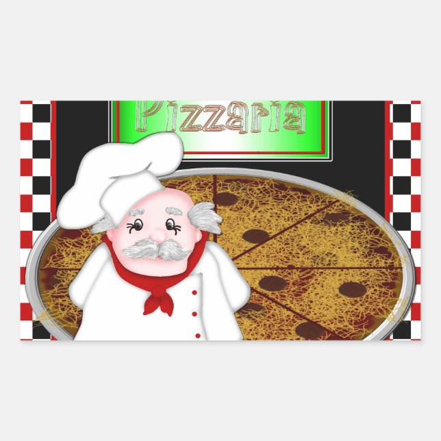 Sticker Rectangulaire Chef Italiano (Devant)