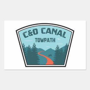 Sticker Rectangulaire Chemin d'accès du canal C&O