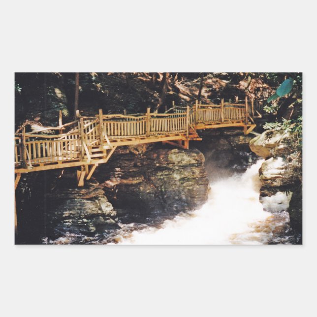 Sticker Rectangulaire Chemin dangereux (Devant)