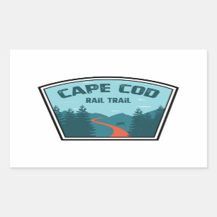 Sticker Rectangulaire Chemin de fer Cape Cod
