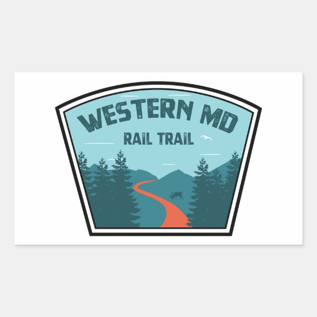 Sticker Rectangulaire Chemin de fer Western Maryland (Devant)