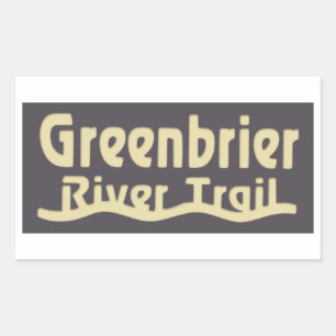 Sticker Rectangulaire Chemin de la rivière Greenbrier
