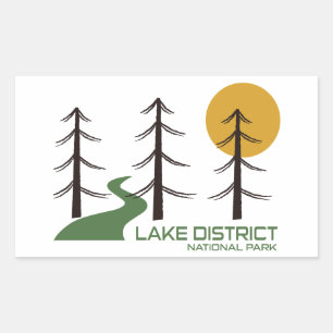 Sticker Rectangulaire Chemin du parc national Lake District
