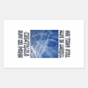 Sticker Rectangulaire Chemtrails - fabriqué en Amérique