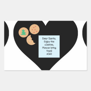 Sticker Rectangulaire Cher Père Noël - Apportez des jouets